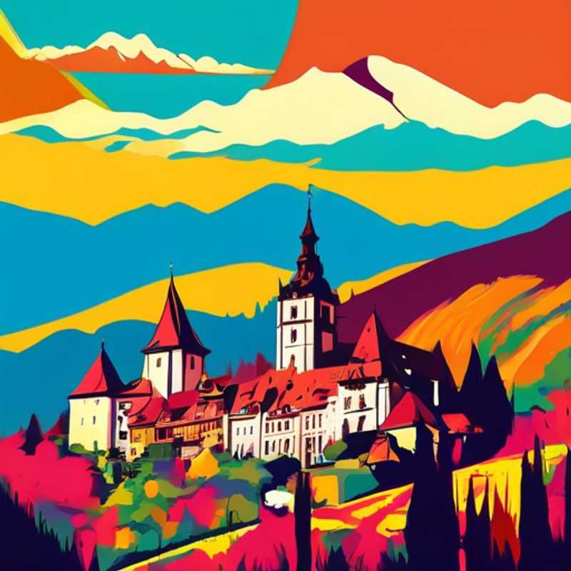 A family of cultural explorers stand before a majestic medieval castle in Transylvania, Romania, bathed in the golden light of a setting sun. Their 3-week adventure is just beginning!