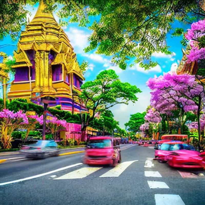 Bangkok vibrante au printemps : scènes de vie animées sur le fleuve Chao Phraya.