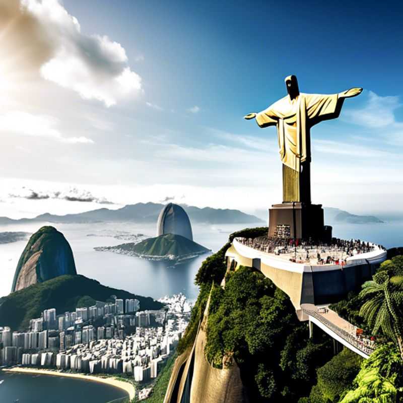 Une famille souriante, pleine d'énergie, se tient devant le Christ Rédempteur emblématique de Rio de Janeiro, un moment inoubliable partagé lors de leur voyage printanier de 4 jours dans la Cité Merveilleuse.