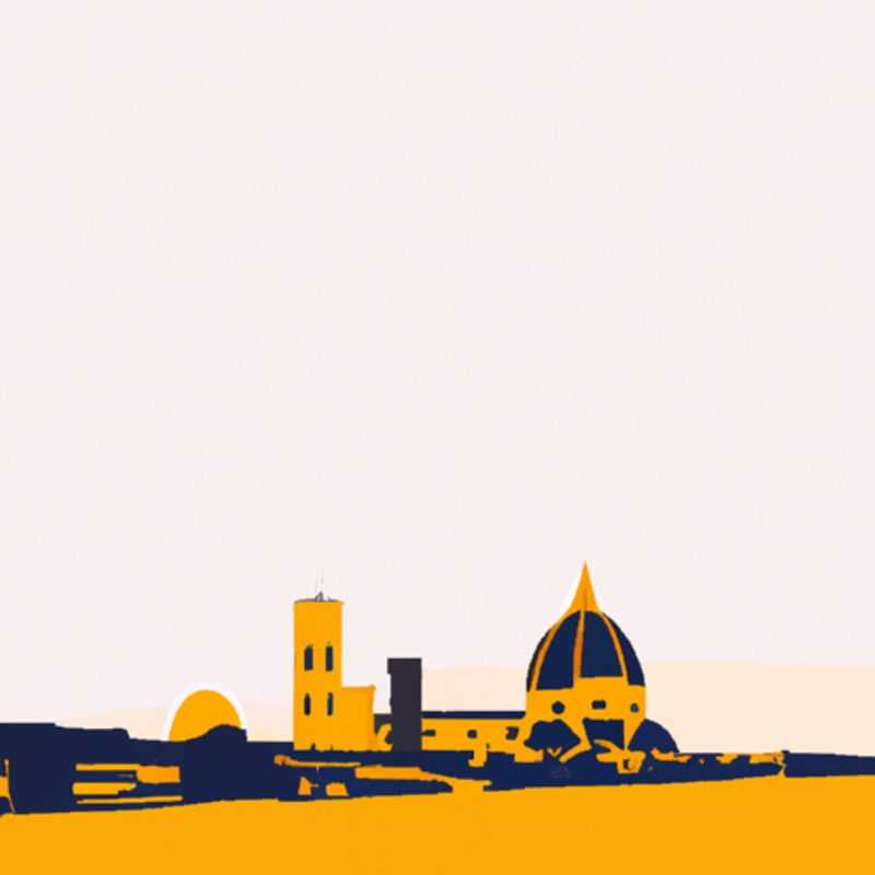 A lone traveler stands in the heart of Florence, Italy, surrounded by the city's architectural masterpieces. The Duomo's grand dome rises majestically in the background, a symbol of the city's rich artistic heritage. The traveler, immersed in the vibrant atmosphere of summer, embarks on a three-week journey of self-discovery and cultural exploration.