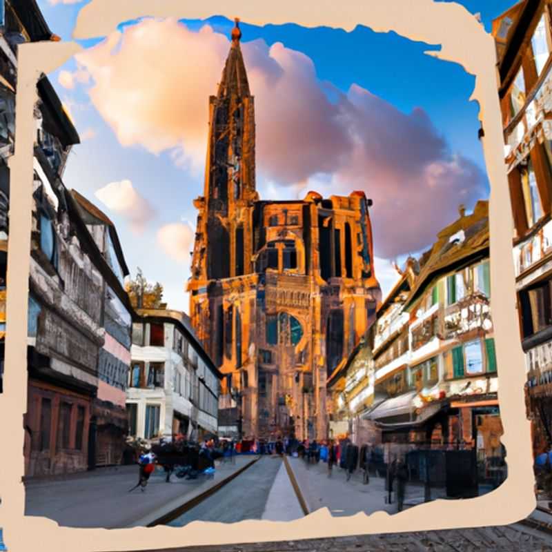 Three couples marvel at the stunning Gothic architecture of Cathédrale Notre-Dame de Strasbourg, a majestic landmark that dominates the heart of Strasbourg, France, during their two-week summer adventure.