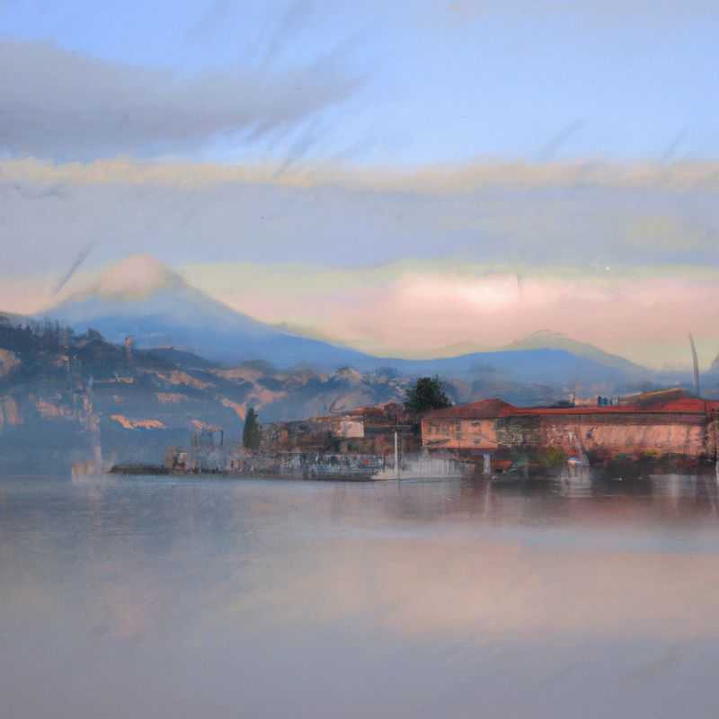 A couple strolling along the enchanting shores of Lake Maggiore, Italy, enveloped in the magical embrace of winter. The snow-capped mountains and sparkling waters create a picturesque backdrop for their romantic 24-hour getaway.