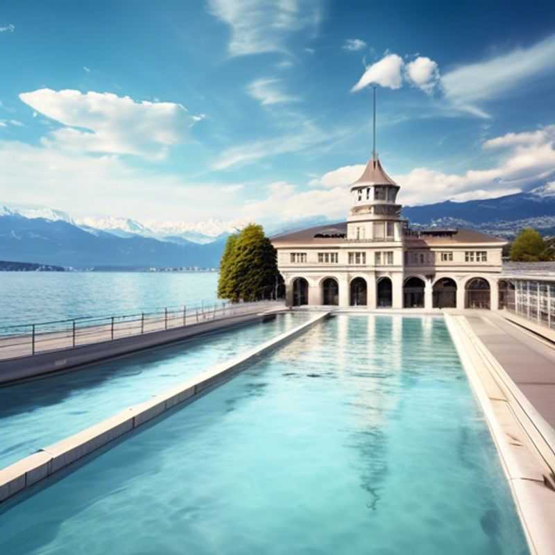 Trois couples profitant d'une vue imprenable sur le lac Léman scintillant, encadré par les Alpes enneigées, lors de leur séjour bien-être à Genève, Suisse. La magie de l'hiver enchante ce paradis pour les amateurs de bien-être.