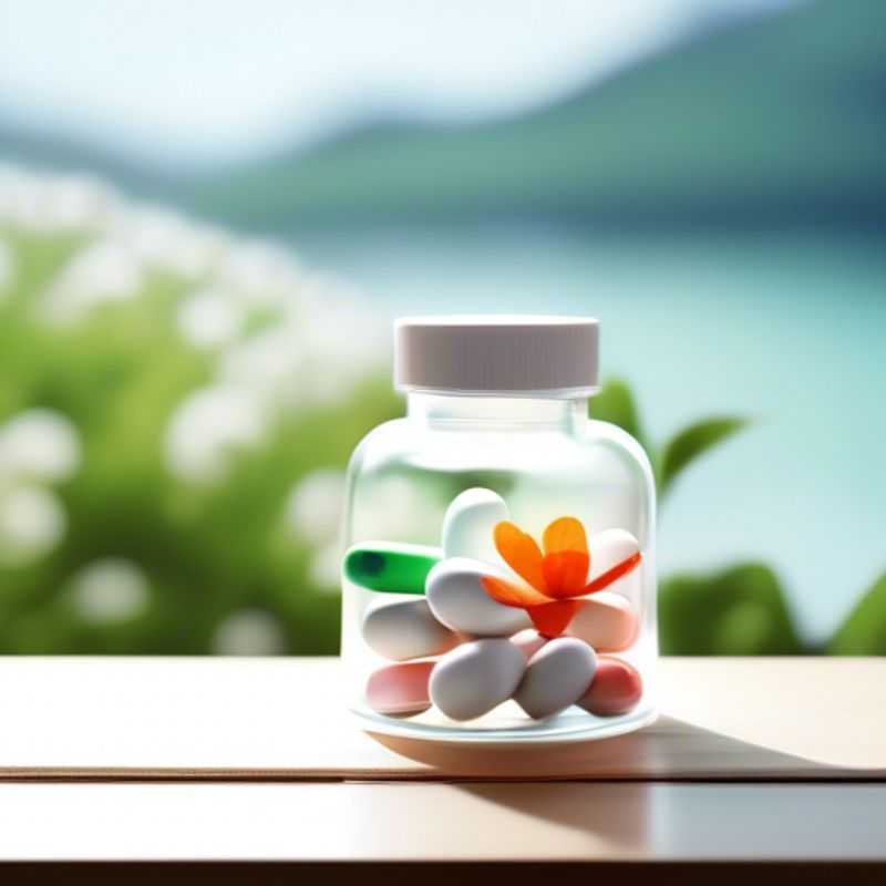A close-up of a clear plastic bag containing various prescription and over-the-counter medications, highlighting the importance of being aware of regulations and requirements when traveling with personal medications.