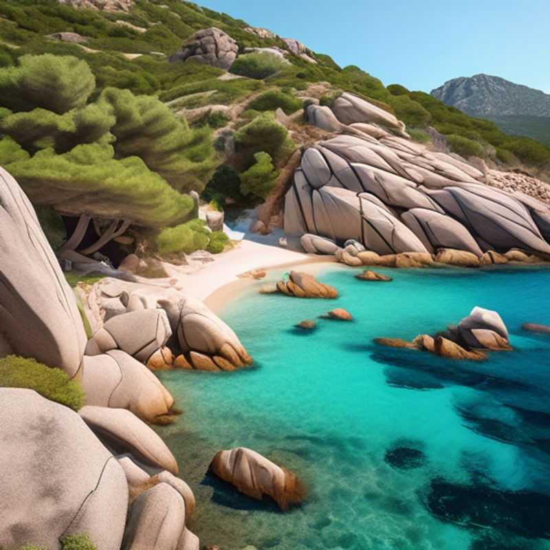 A dramatic, windswept vista of Scandola Nature Reserve in Corsica, France, showcasing rugged cliffs, turquoise waters, and a lone hiker exploring the wild beauty of this winter wonderland.